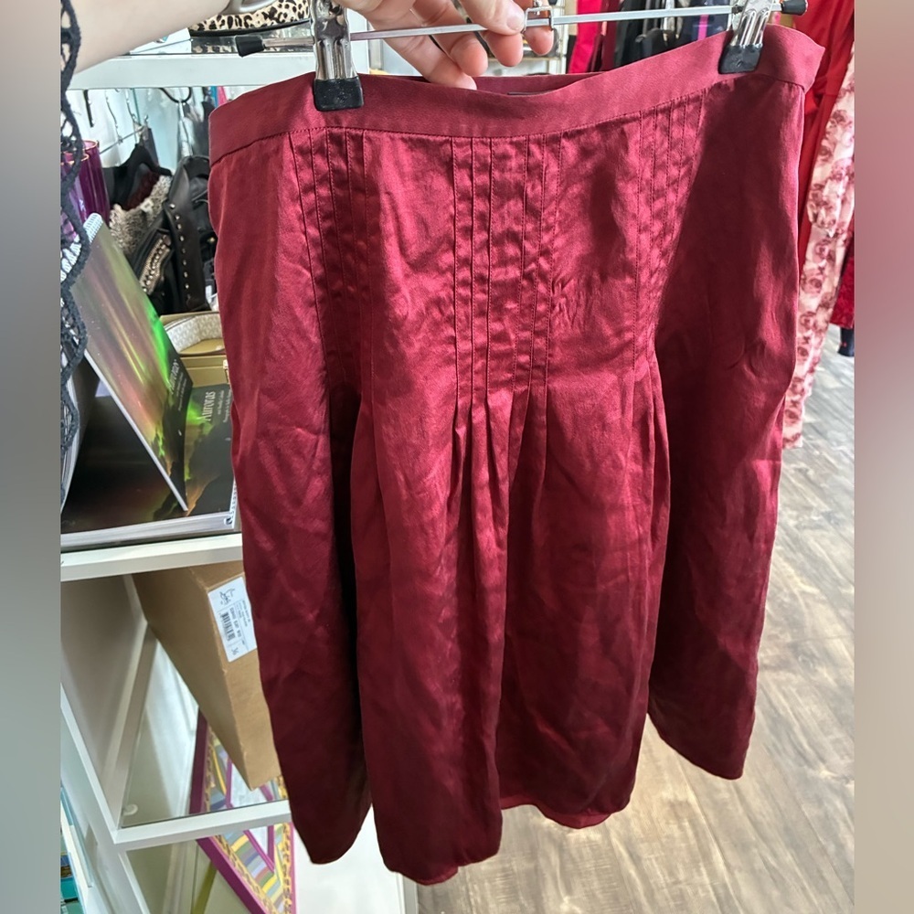 Marc Jacob’s deep red 100% silk skirt size 4